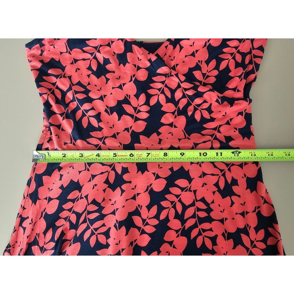 EUC Boden Coral Crossed V-Neck Sleeveless Willa Floral Jersey Dress US 4P - Picture 6 of 8